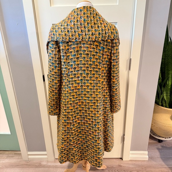 Vintage 60’s TINA LESER Multi-colored Wool Tweed Midi Dress Coat Set RARE - Picture 12 of 16
